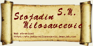 Stojadin Milosavčević vizit kartica